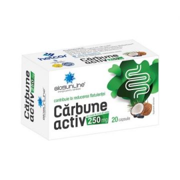 Carbune activ, 250 mg, 20 capsule, Helcor