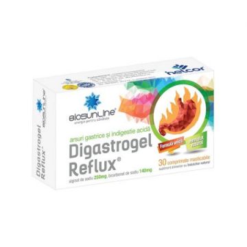 Digastrogel Reflux, 30 comprimate, Helcor