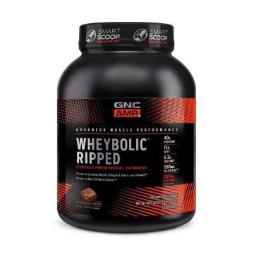 Gnc Amp Wheybolic Ripped, Proteina Din Zer, Cu Aroma De Ciocolata, 1205.6 G