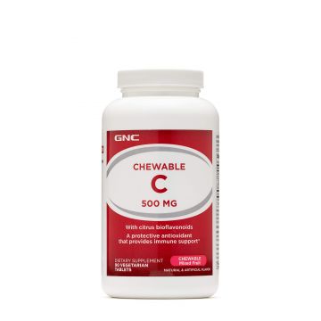 Gnc Chewable C 500 Mg, Vitamina C Masticabila, 90 Tb