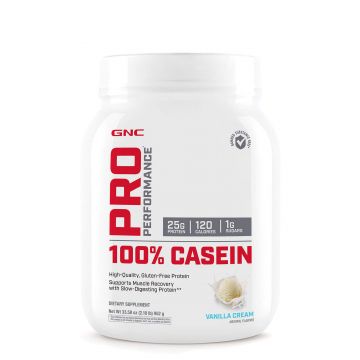 Gnc Pro Performance 100% Casein, Cazeina, Cu Aroma De Vanilie, 952 G