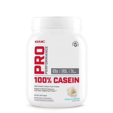 Gnc Pro Performance 100% Casein, Cazeina, Cu Aroma De Vanilie, 952 G