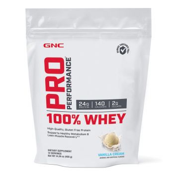 Gnc Pro Performance 100% Whey, Proteina Din Zer, Cu Aroma De Vanilie, 408g