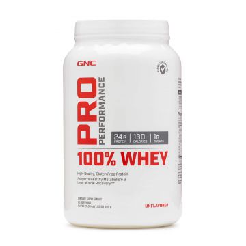 Gnc Pro Performance 100% Whey, Proteina Din Zer, Fara Aroma, 840g