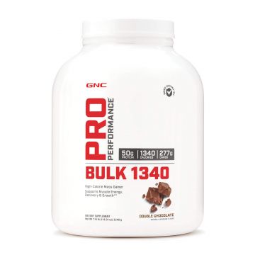 Gnc Pro Performance Bulk 1340, Gainer Cu Proteina Si Carbohidrati, Cu Aroma De Ciocolata, 3240 G