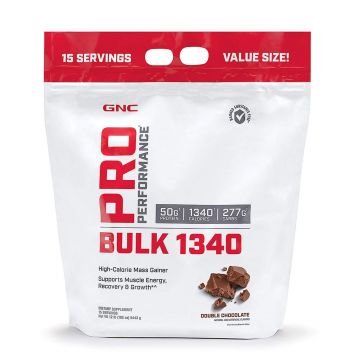 Gnc Pro Performance Bulk 1340, Gainer Cu Proteina Si Carbohidrati, Cu Aroma De Ciocolata, 5443 G