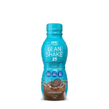 Gnc Total Lean Lean Shake 25, Shake Proteic Rtd Cu Aroma De Biscuiti Cu Crema, 414 Ml