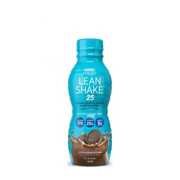 Gnc Total Lean Lean Shake 25, Shake Proteic Rtd Cu Aroma De Biscuiti Cu Crema, 414 Ml