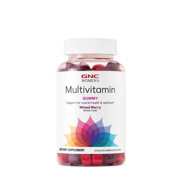 Gnc Women’s Multivitamin Gummy, Jeleuri Cu Multivitamine Pentru Femei Cu Aroma De Fructe De Padure, 120 Jeleuri