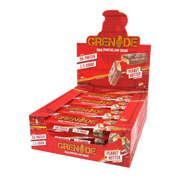 Grenade High Protein, Low Sugar Bar Peanut Nutter, Baton Proteic Cu Aroma De Unt De Arahide, 60 G