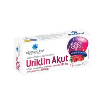 Uriklin Akut, 12 capsule, Helcor