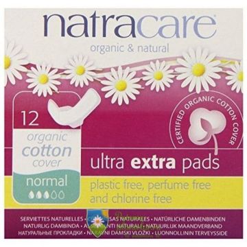 Absorbante bio Ultra extra de noapte 3 picaturi 12 buc