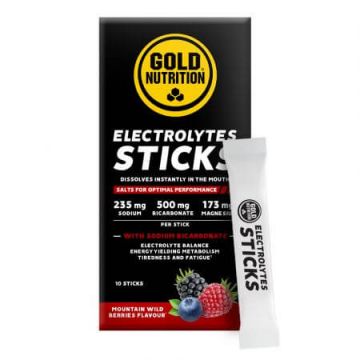 Bautura izotonica cu aroma de fructe de padure Electrolytes, 10 stick-uri, Gold Nutrition