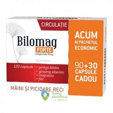 Bilomag Forte Circulatie 90 capsule + 30 capsule Cadou