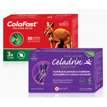 Celadrin Extract Forte 60 cps + ColaFast Colagen Rapid 30 cps - cadou