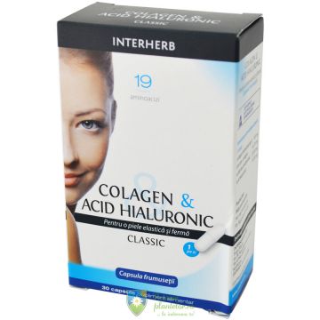 Colagen si acid hialuronic Classic 30 capsule
