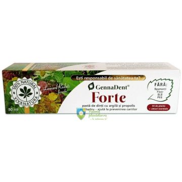 Pasta de dinti GennaDent Forte cu argila si propolis 80 ml