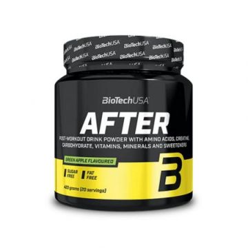 Pudra post antrenament After, Green Apple, 420 g, Biotech USA