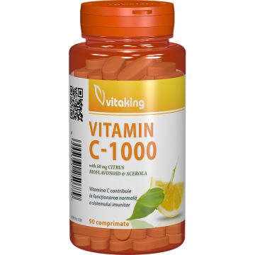 Vitamina C 1000mg cu bioflavonoide 90 comprimate