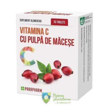 Vitamina C cu pulpa de macese 30 tablete