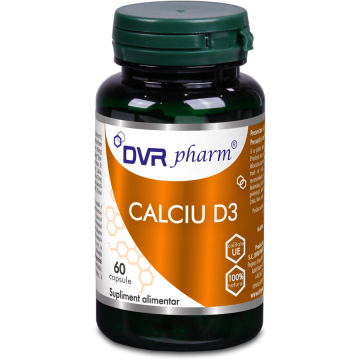Calciu + Vitamina D3 60 capsule