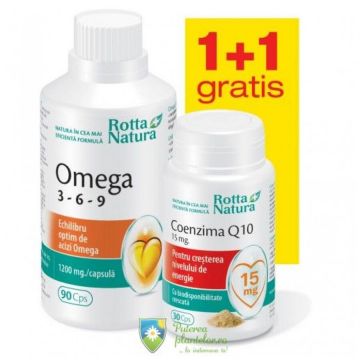 Omega 3 6 9 90 cps + Coezima Q10 15 mg 30 cps