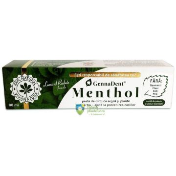 Pasta de dinti GennaDent Menthol 80 ml