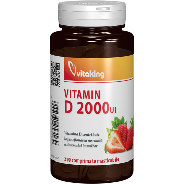 Vitamina D 2000UI 210 comprimate masticabile