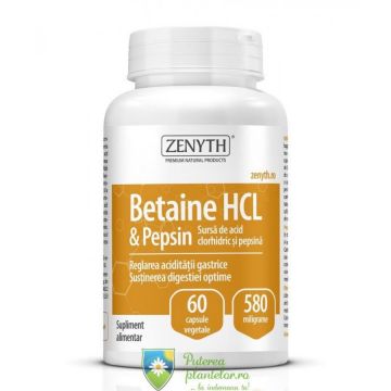 Betaine HCL si Pepsin 60 capsule