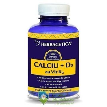 Calciu + D3 cu Vitamina K2 120 capsule