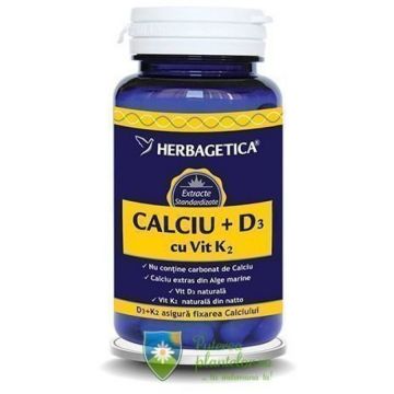Calciu + D3 cu Vitamina K2 30 capsule