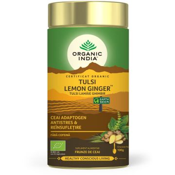 Ceai Tulsi (Busuioc Sfant) cu Lamaie si Ghimbir 100 gr