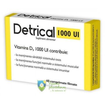 Detrical D3 1000 IU 60 comprimate