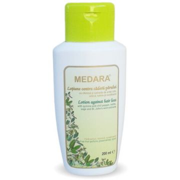 Medara Lotiune contra caderii parului cu chinina si extracte de ardei iute, urzica, salvie si sunatoare 200 ml