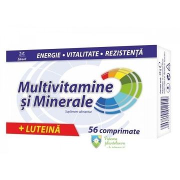 Multivitamine si minerale cu luteina 56 comprimate