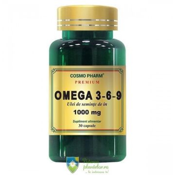 Omega 3 6 9 Ulei seminte in 1000mg Premium 30 capsule
