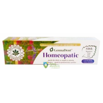 Pasta de dinti GennaDent Homeopatic 80 ml