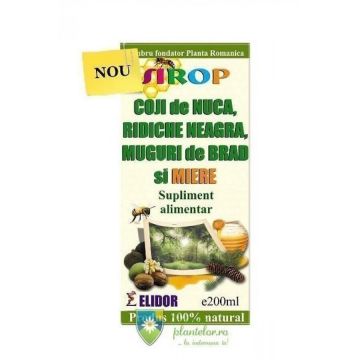 Sirop Coji de nuca, muguri brad, ridiche neagra si miere 200 ml