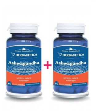 Ashwagandha 60 capsule + 60 cps 1/2 Gratis