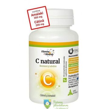 C Natural cu Catina si Amalaki (Vitamina C) 60 comprimate masticabile