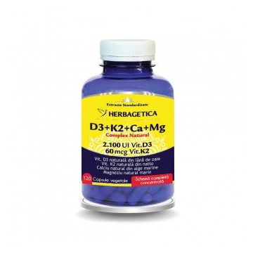 Complex natural D3+K2+CA+MG 120 capsule