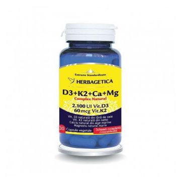 Complex natural D3+K2+CA+MG 30 capsule