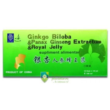 Ginkgo Biloba, Royal Jelly si Ginseng 10 fiole