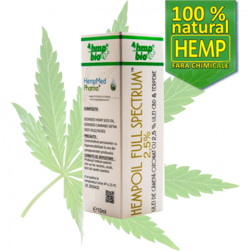 Ulei de Canepa Ozonat cu 2.5% Ulei CBD si Terpene 10 ml Ulei de Canepa Ozonat cu 2.5% Ulei CBD si Terpene 10 ml