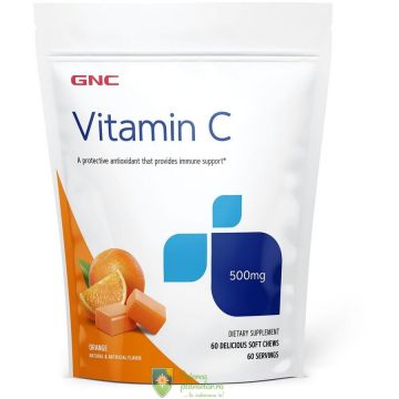 Vitamina C 500mg aroma portocale 60 caramele
