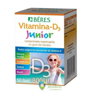 Vitamina D3 Junior 800UI 50 comprimate masticabile