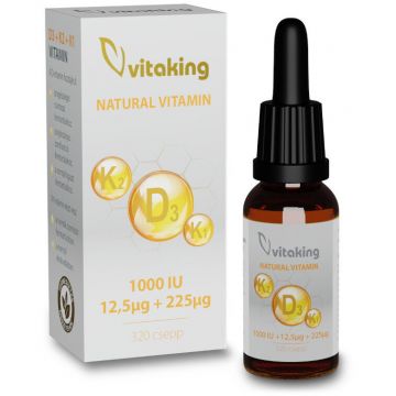 Vitamina K1+K2+D3 1000UI 320 picaturi 10 ml