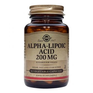 Alpha Lipoic Acid (Antioxidant Acid alfa-lipoic) 200mg, 50 capsule | Solgar
