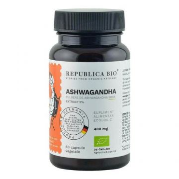 Ashwagandha Extract 5%, 60 capsule ECO| Republica BIO