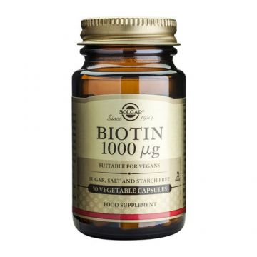 Biotin 1000mcg, 50 capsule vegetale | Solgar